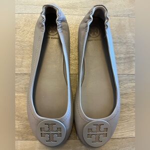 Tory Burch Reva Tan Ballet Flats